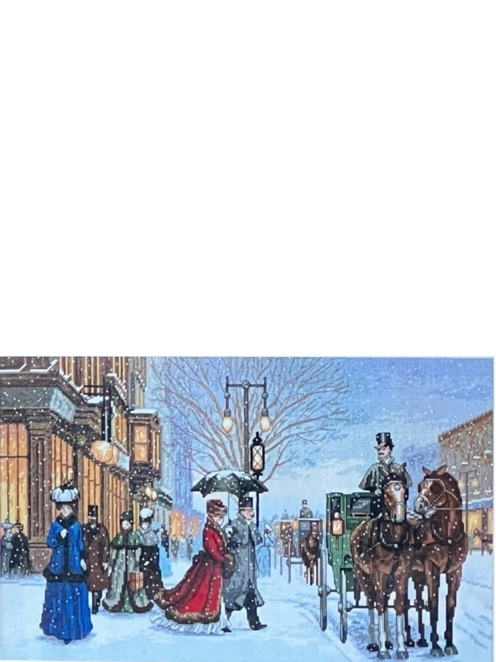 Dimensions Vintage Gracious Era Counted Cross Stitch Kit Winter Victorian New